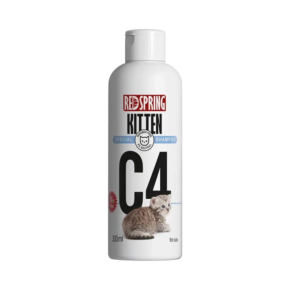 شامپو  مخصوص بچه گربه مدل C4 رد اسپرینگ