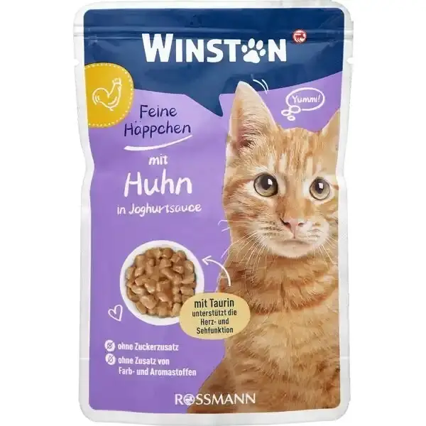 پوچ گربه وینستون مدل سسی طعم مرغ و ماست
