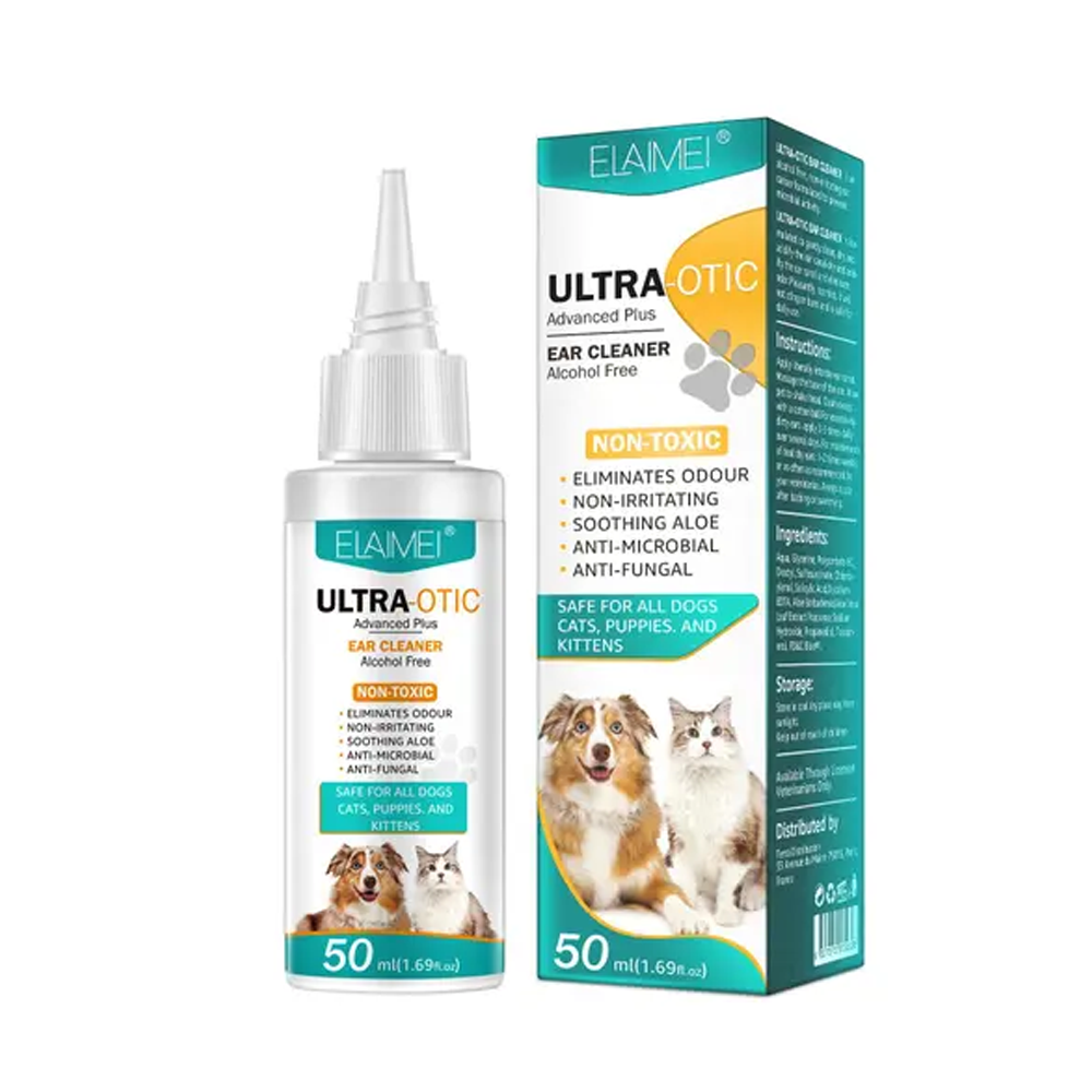 محلول تمیزکننده گوش حیوانات  مدل Ultra Otic برند الایمی